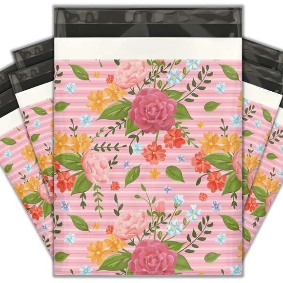 Floral Roses 🌹 Poly Mailers 10x13 Pack of 25 - Picture 2 of 5